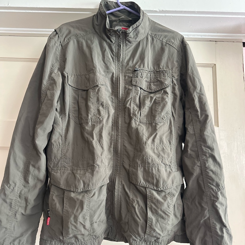 Not for Sale Craghoppers Green Military Field Jacket with Adjustable Waist